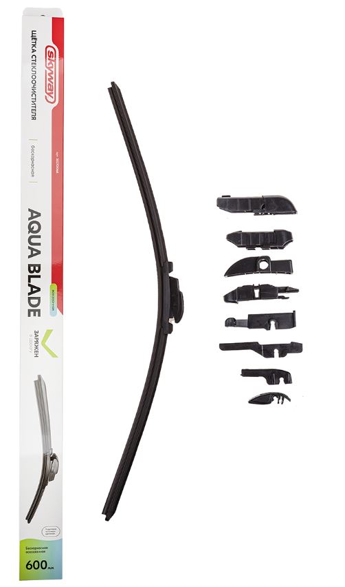 Щетка ст/очист. бескаркасная SKYWAY СТАНДАРТ 9 адаптеров 60см/24